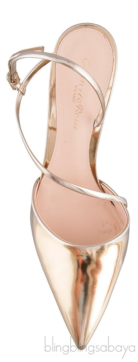 Gold Metallic Slide Mule