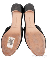 Martamod Black Satin Mules