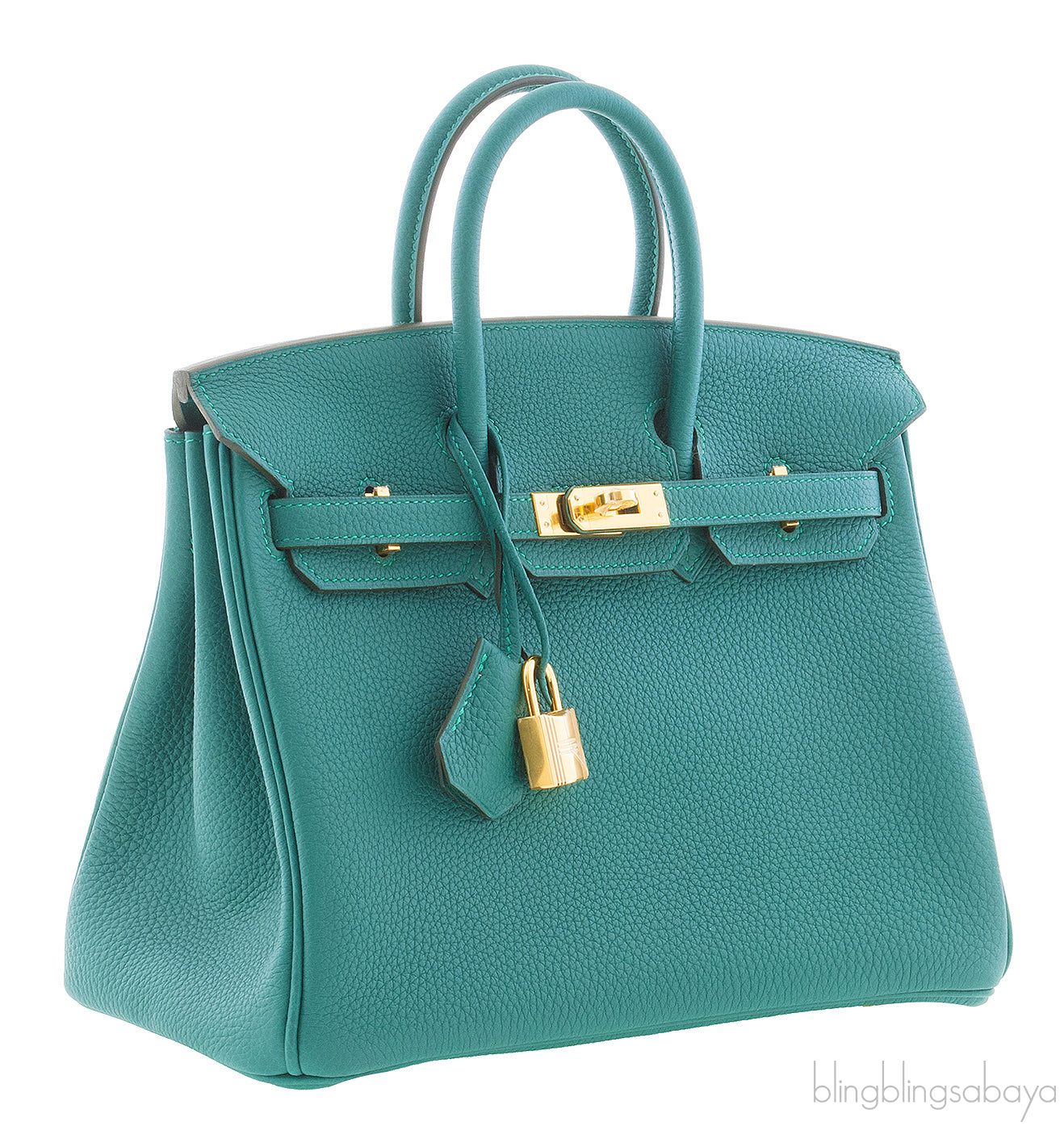 Birkin 25 Malachite Togo GHW