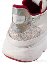 Christian Louboutin White Glitter Donna Sneakers