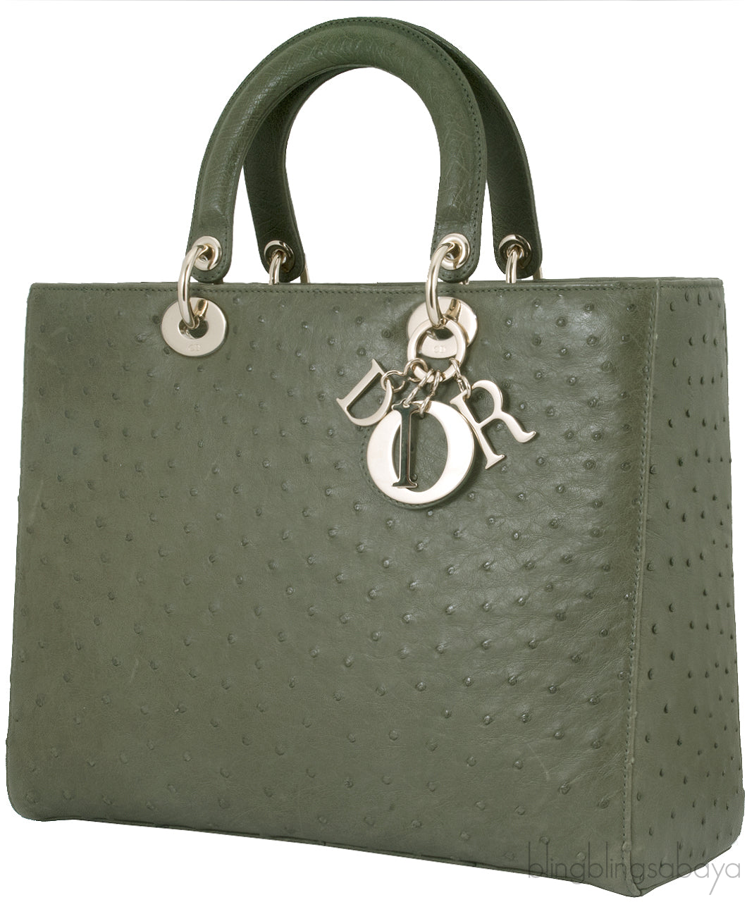 Lady Dior Olive Green Ostrich