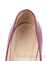 Christian Louboutin Feticha Cramberry Metal Patent Pump