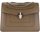 Serpenti Petra Brown Shoulder Bag