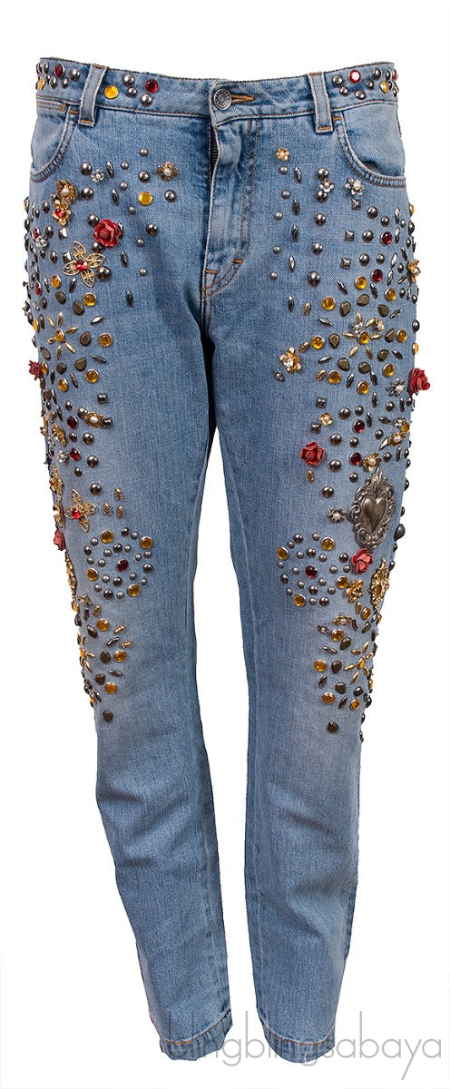 Studded Blue Jeans
