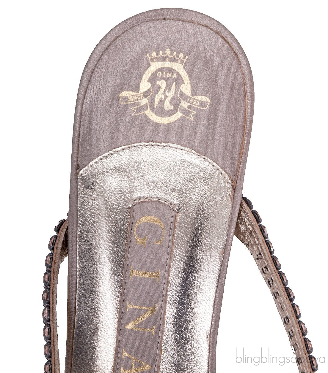 Flesh Crystal Embellished Sandals
