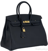 Birkin 35 Black Togo GHW