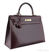 Kelly 35 Sellier Bordeaux Porosus