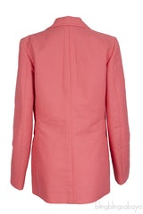 Cedric Charlier Coral Pink Single Breasted Blazer