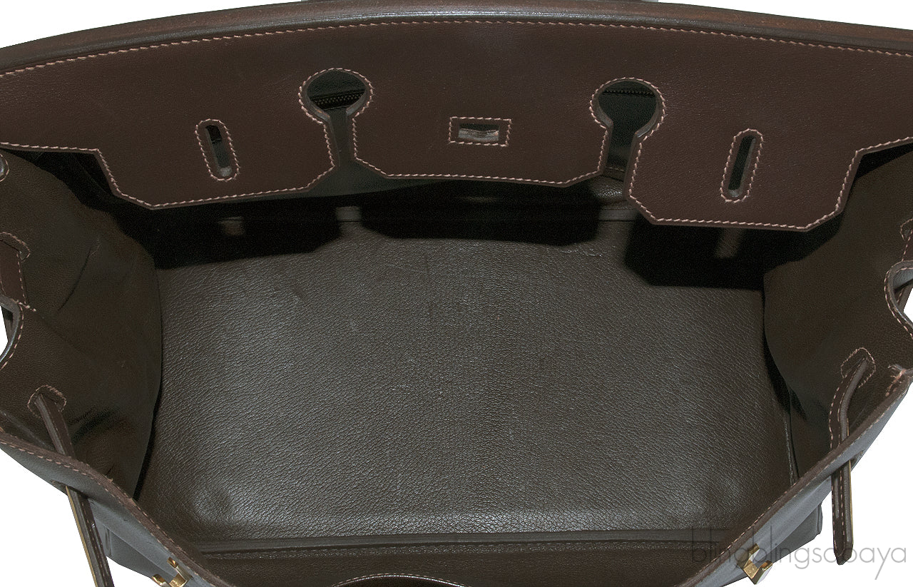 Birkin 35 Veau Gulliver Havane GHW*