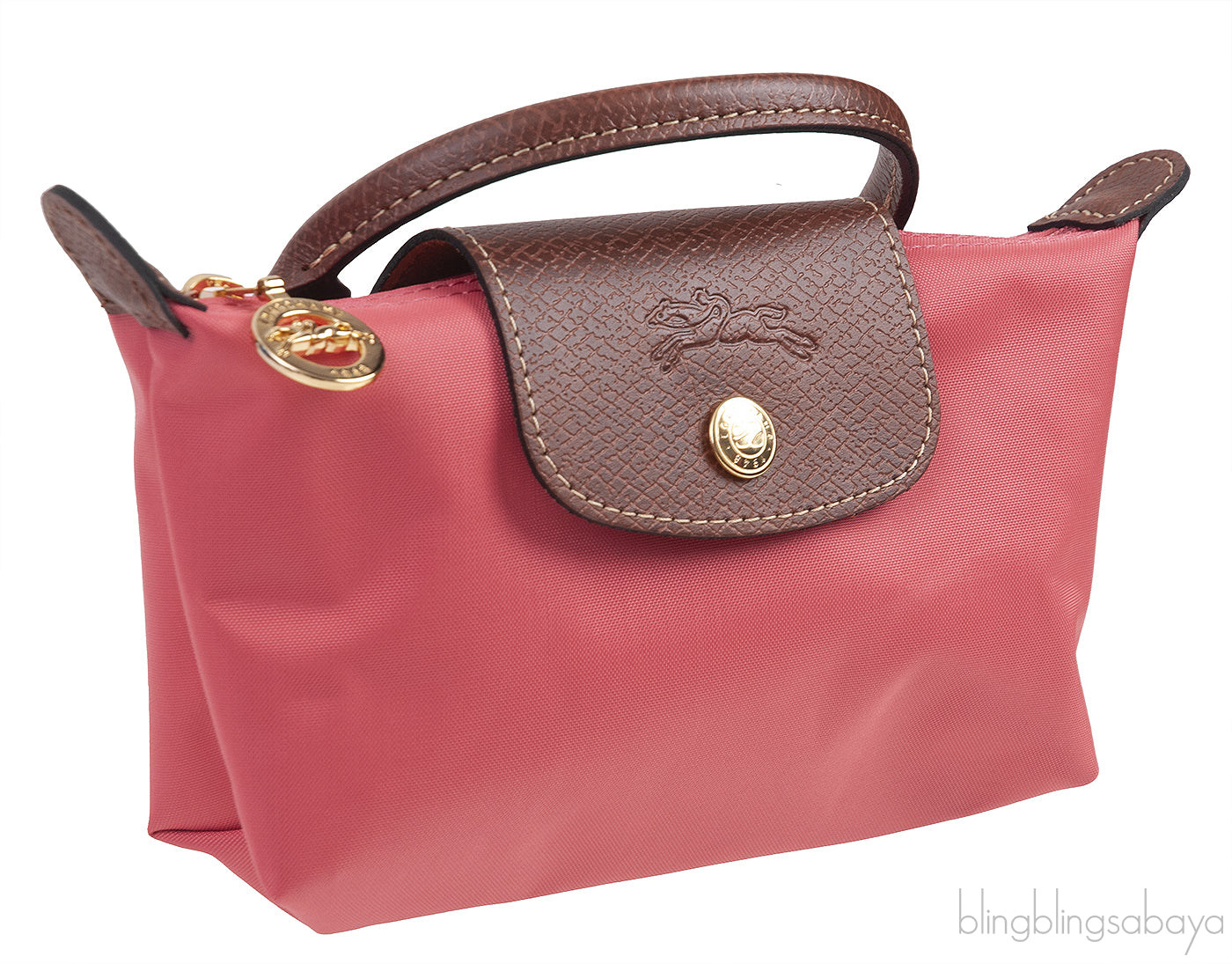Le Pliage Coral Original Pouch with Handle