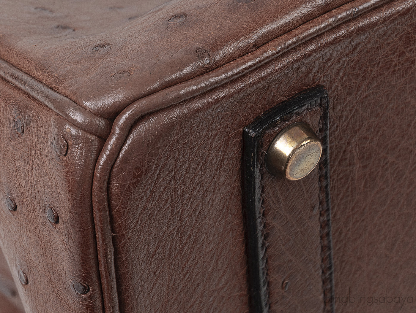 Hermes Vintage Birkin 35 Brown Ostrich GHW