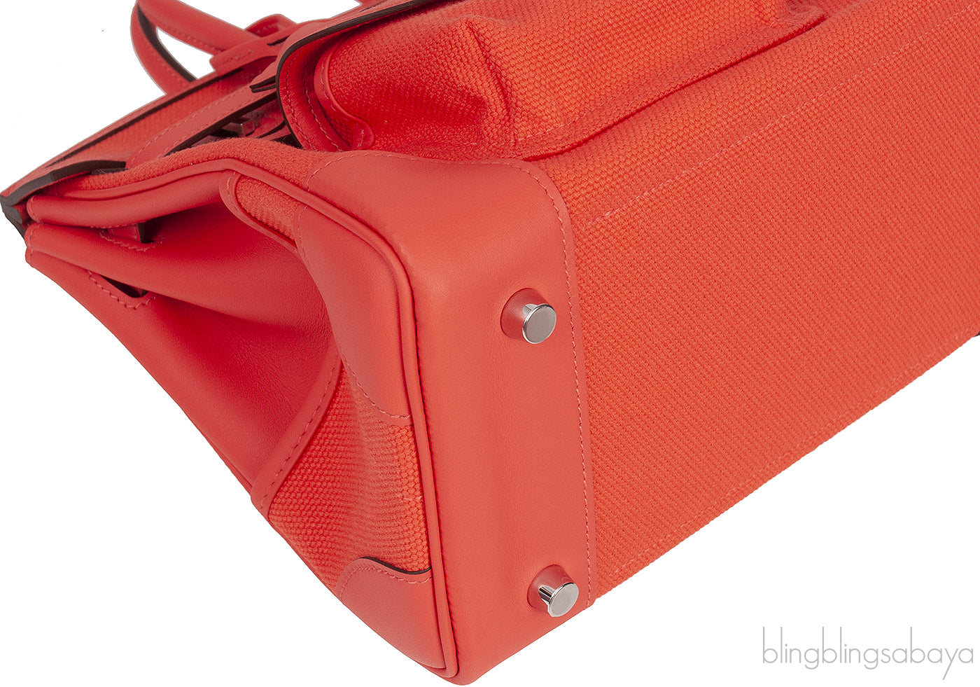 Birkin 25 Cargo Orange Field Toile Goeland Swift PHW