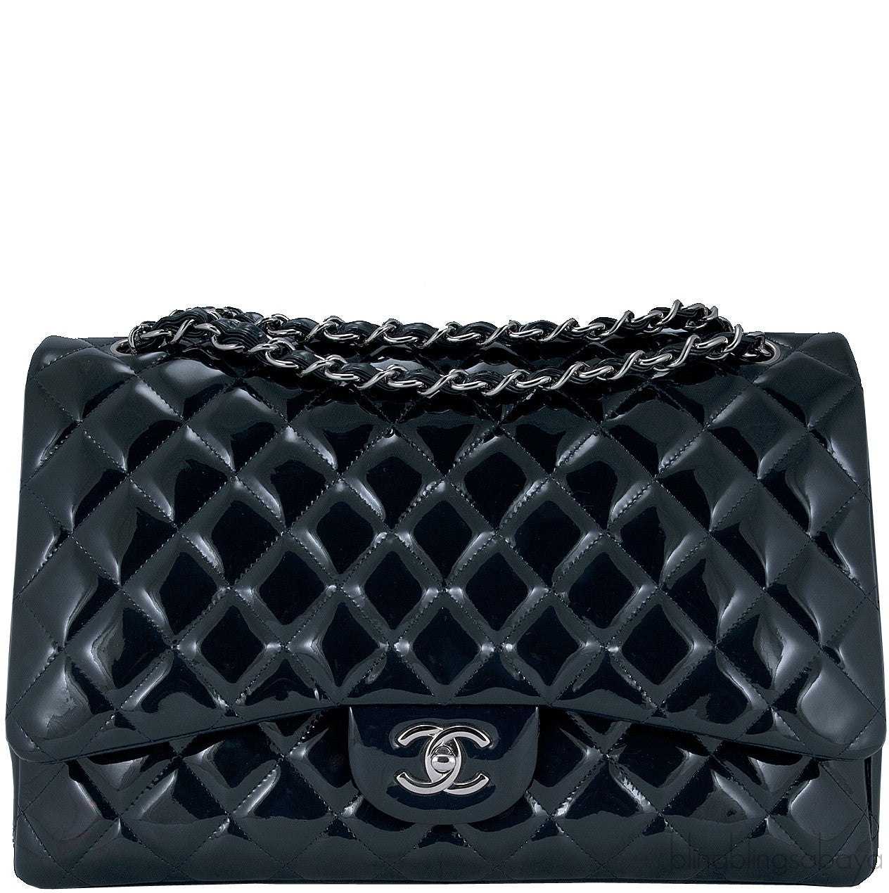 Dark Army Green Maxi Flap Bag
