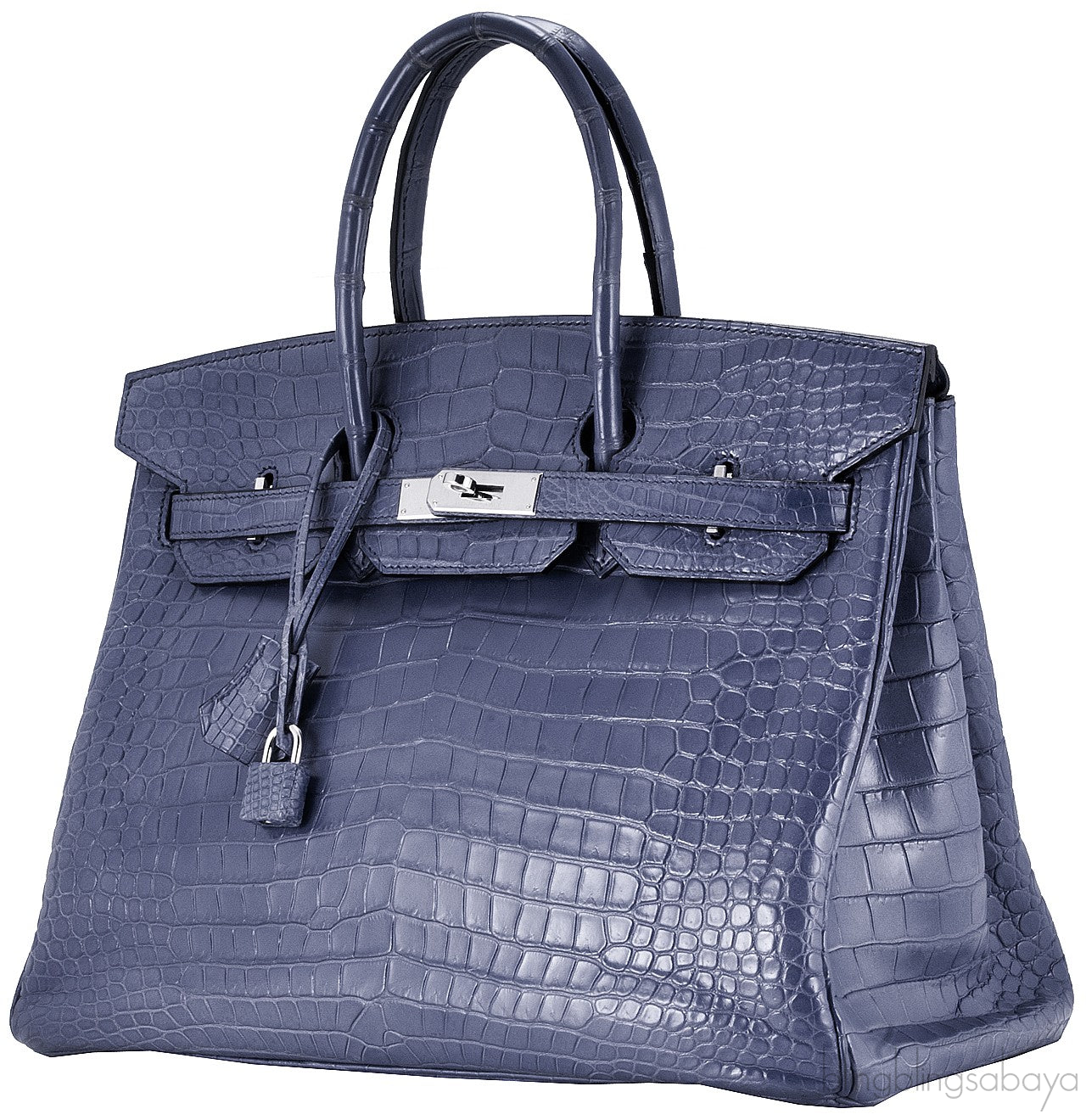 Birkin 35 Brighton Blue Matte Porosus