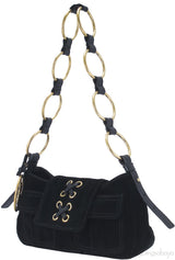 Black Suede Shoulder Bag