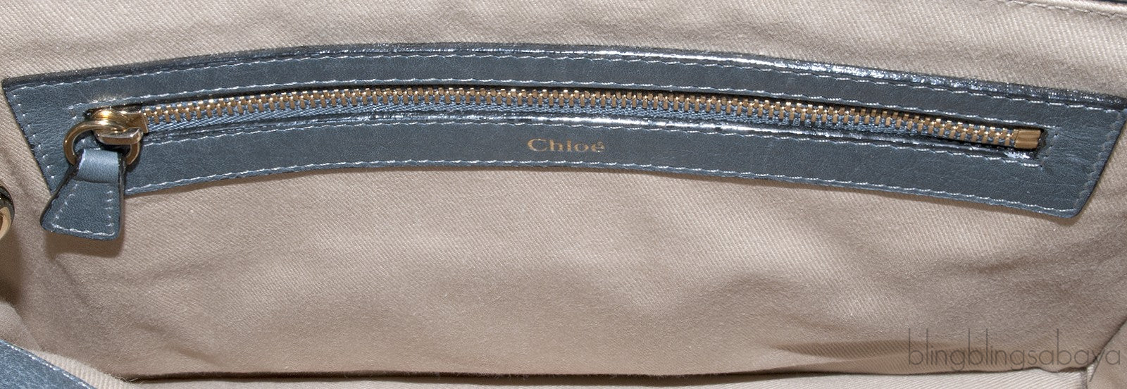 Sally Blue Grey Textured Leather Bag