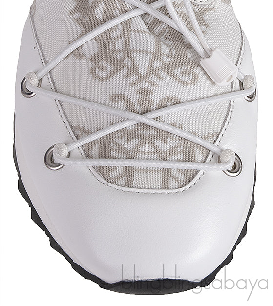 x KOCHE Printed White Knitted Sneakers