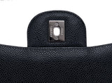 Black Caviar Jumbo Double Flap Bag
