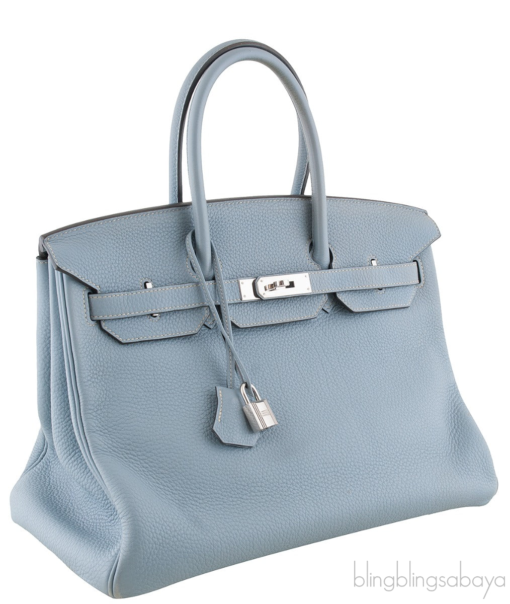 Birkin 35 Blue Lin Togo PHW