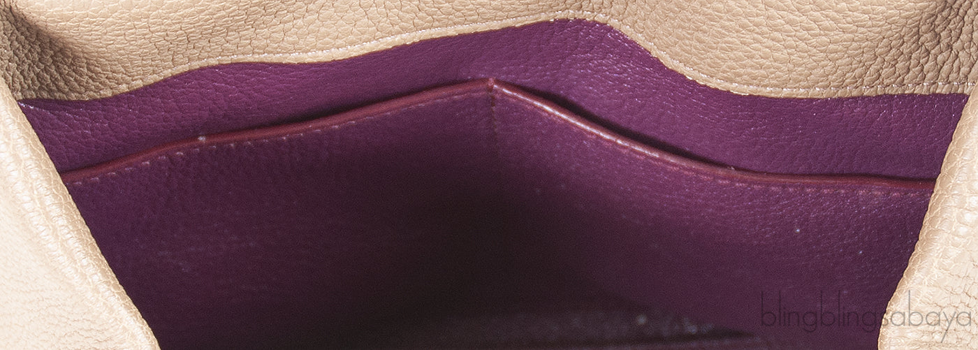Etoupe Leather Croc Print Handle Bag