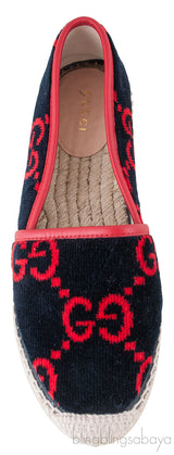 Pilar GG-pattern Velvet Espadrilles