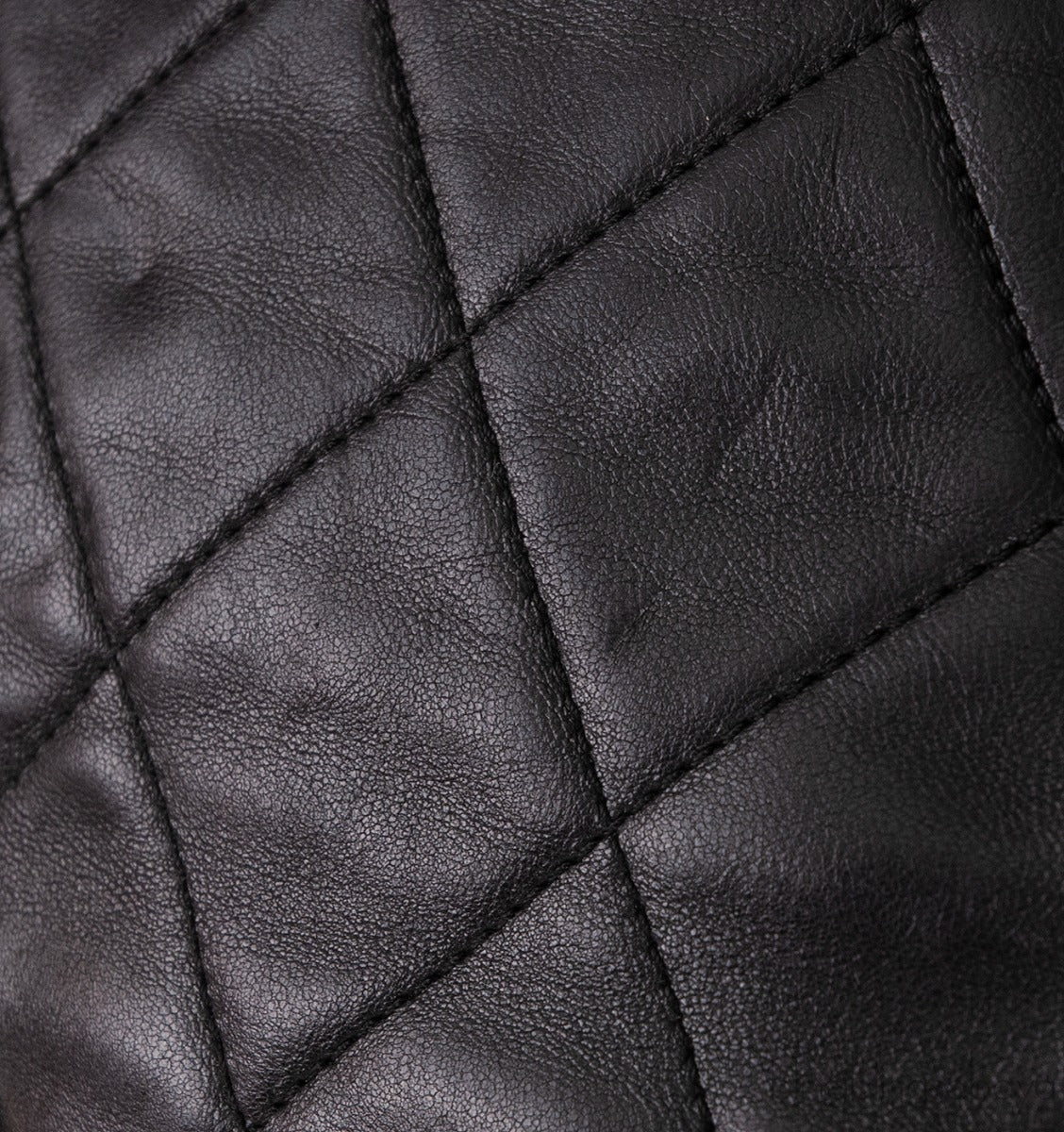 Black Quilted Rabbit Fur Bag