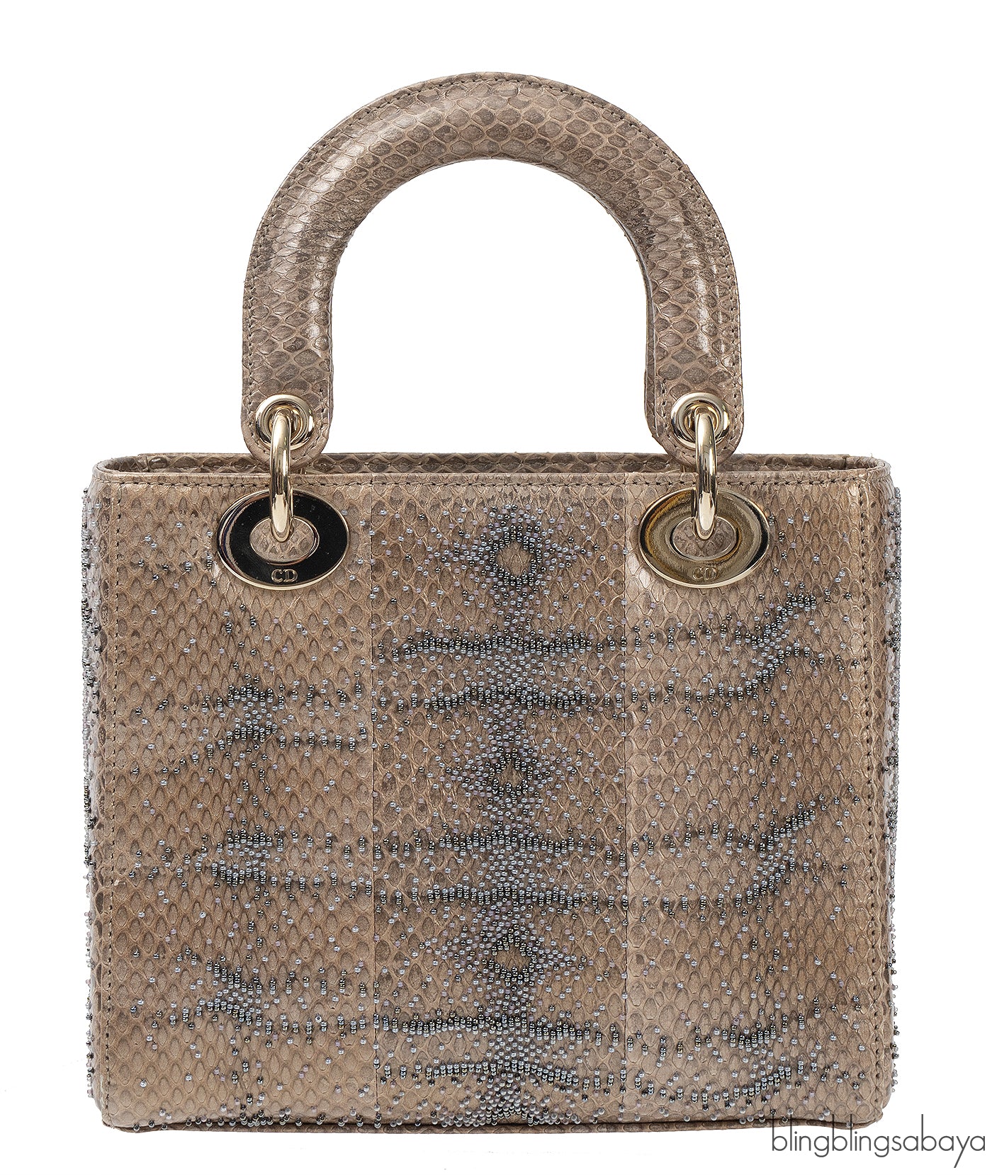 Lady Dior Beaded Python Small Handbag GHW
