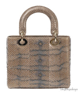 Lady Dior Beaded Python Small Handbag GHW