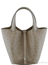 Picotin Lock 18 Grey Ostrich