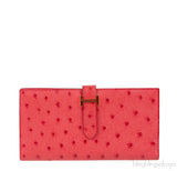 Bearn Bougainvillier Ostrich Wallet GHW