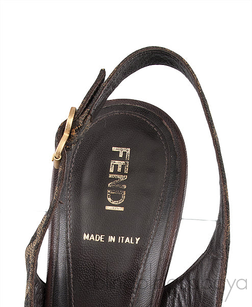 FF Monogram Slingback Sandals