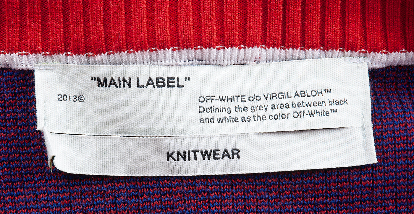 Off-White Blue Flag Cardigan