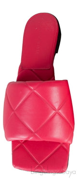 Bottega Veneta Fuchsia BV Rubber Lido Sandals