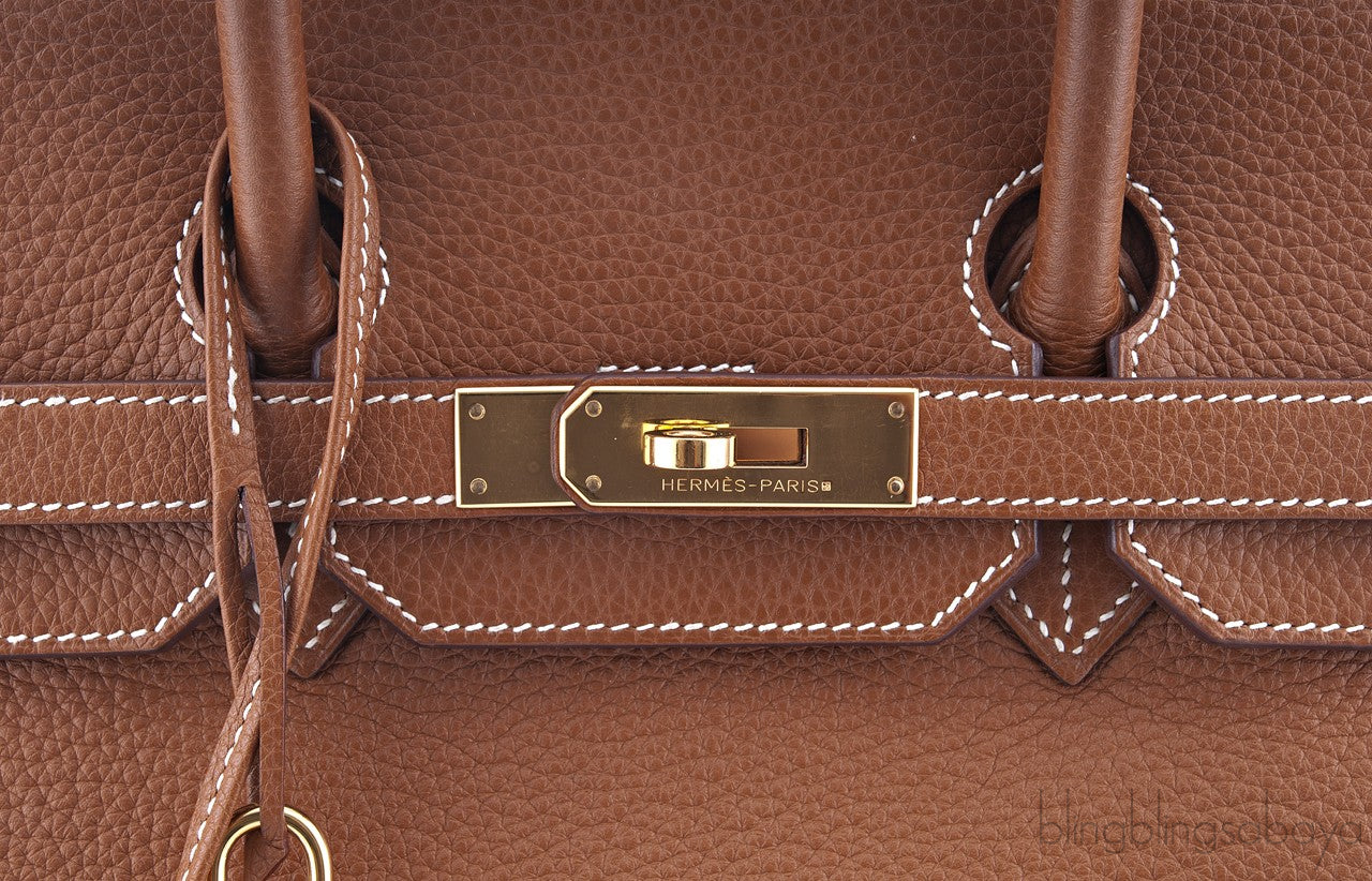 Birkin 35 Gold Taurillon Clem