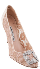 Floral Lace Beige Hangisi Pump