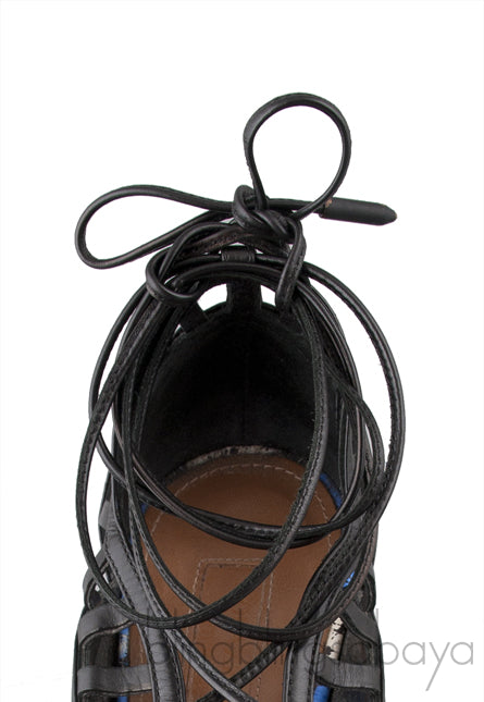 Python Lace Up Heels