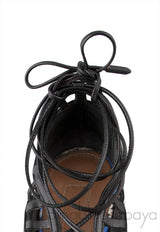Python Lace Up Heels