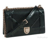 CHRISTIAN DIOR Diorama Emerald Green Flap Shoulder Bag