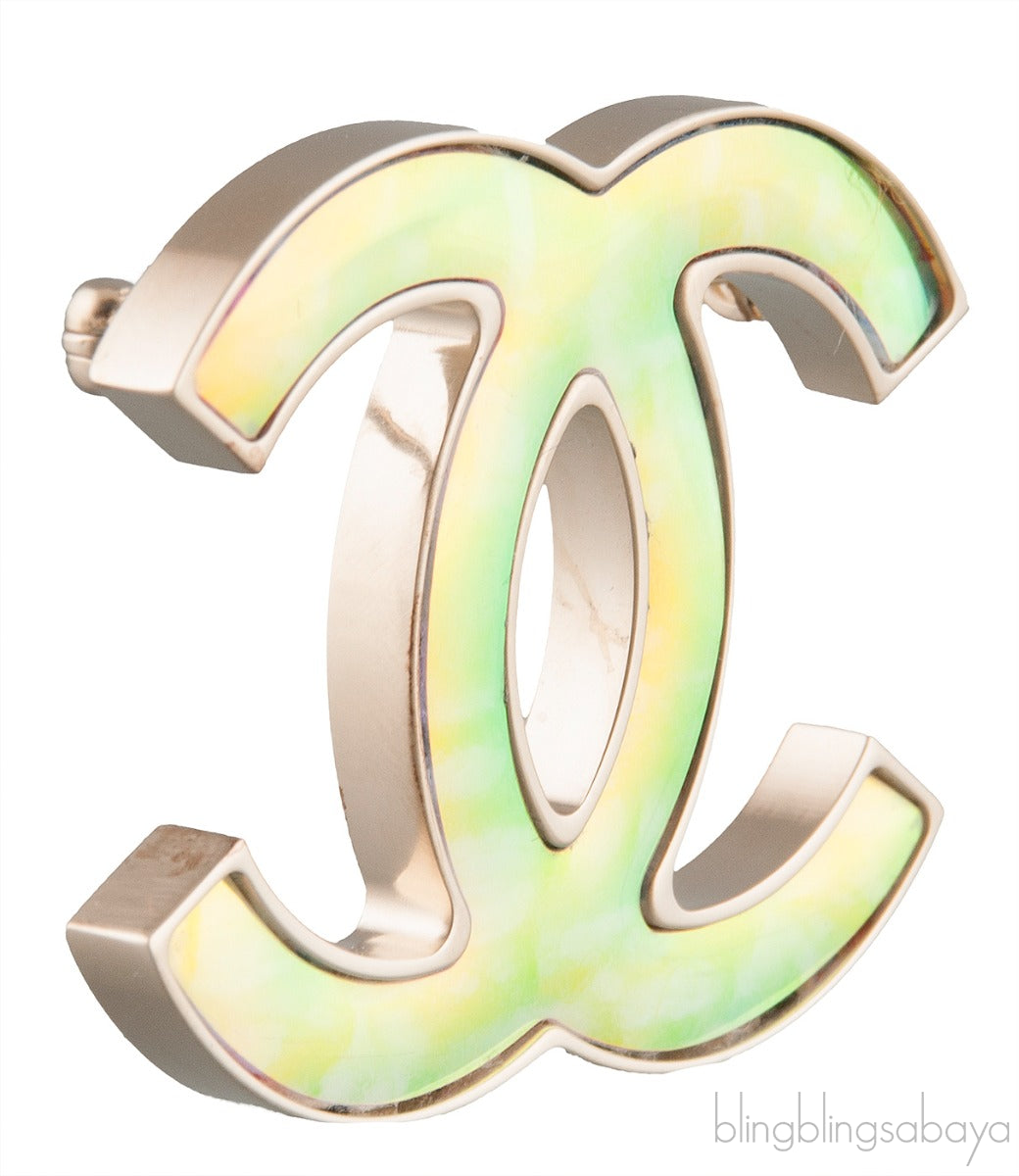 CC Tweed Hologram Pin