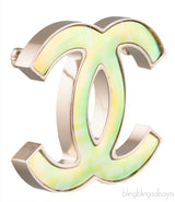 CC Tweed Hologram Pin