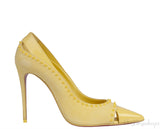 Duvette Spikes 100 Suede Yellow Pumps