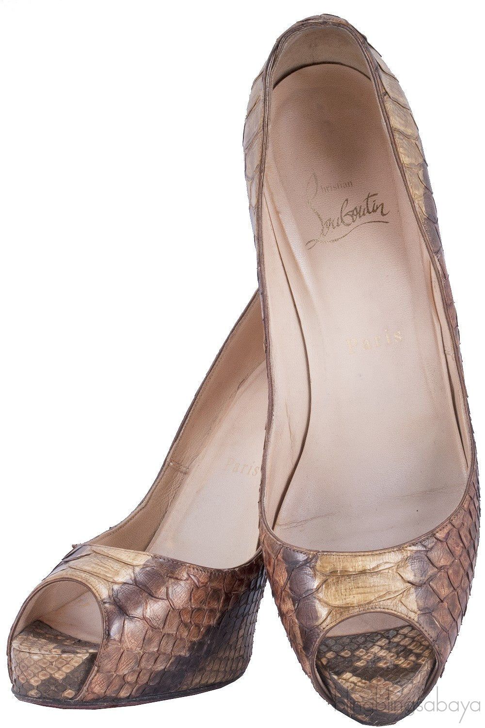 Cosmo 120 Python Peep Toe Pump