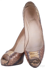 Cosmo 120 Python Peep Toe Pump