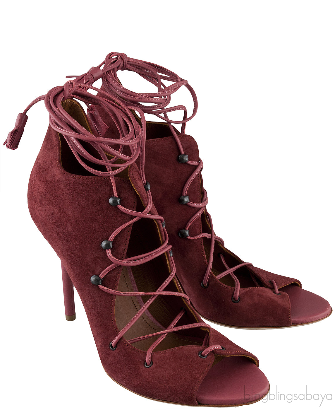 Suede Lace Up Heels