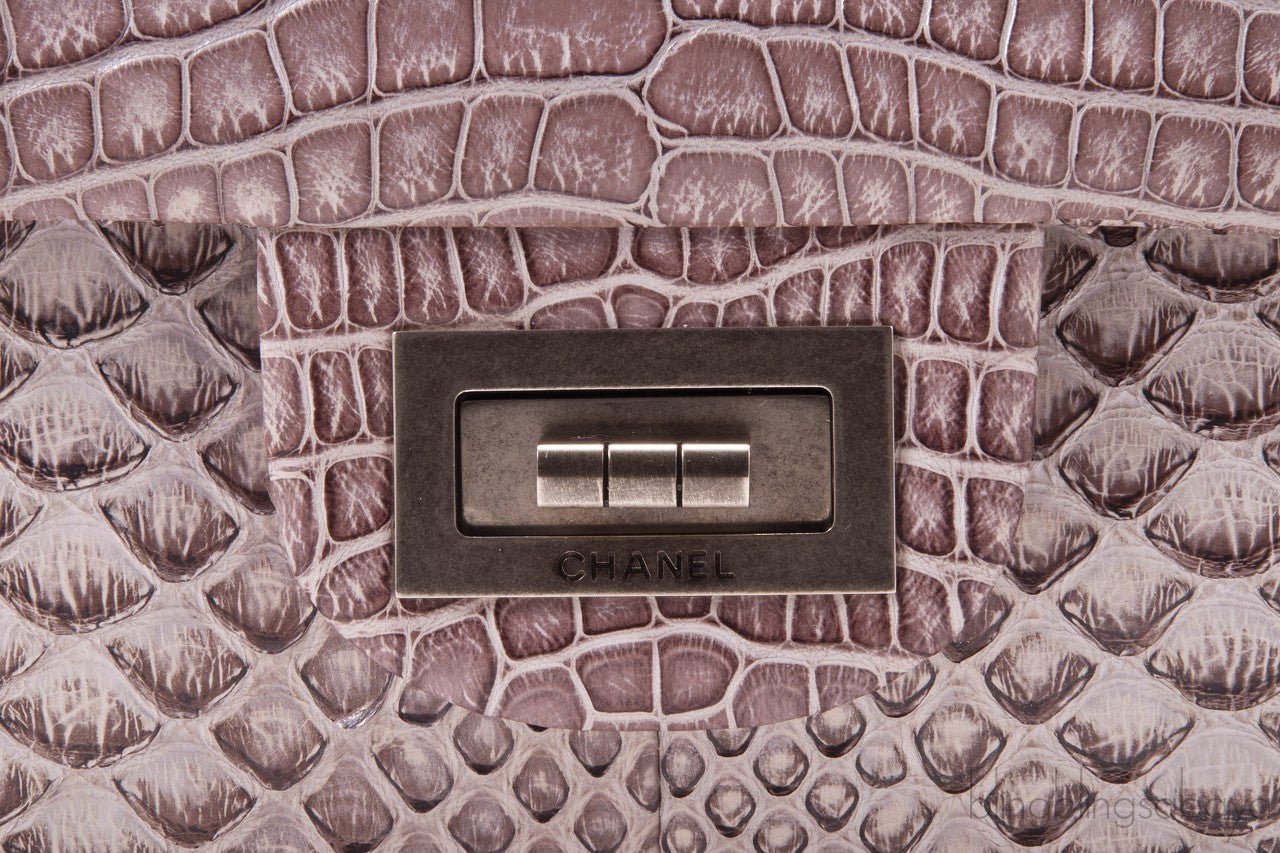 2.55 Reissue Alligator Nude Flap Bag