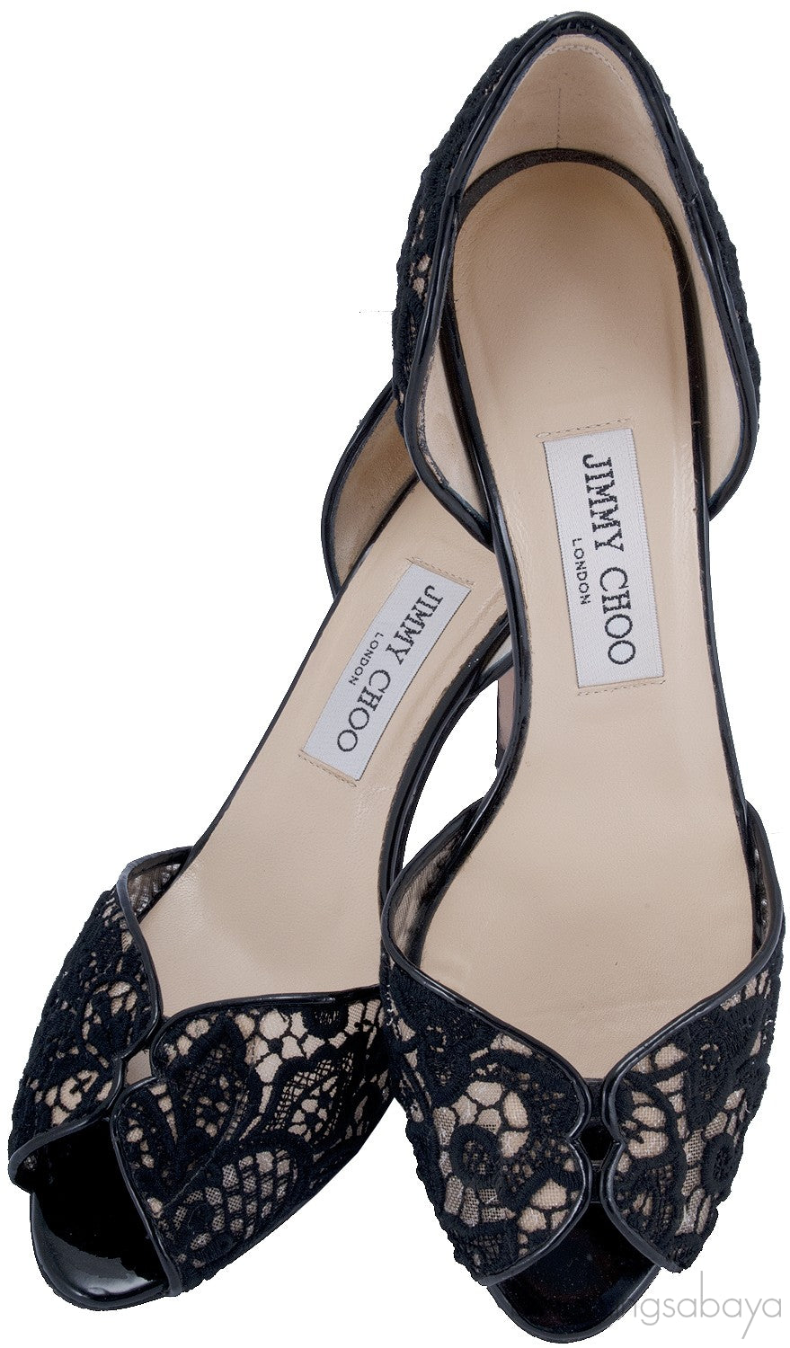 Jimmy Choo Black Flair Peep Sandals