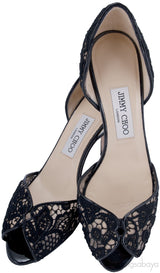 Jimmy Choo Black Flair Peep Sandals