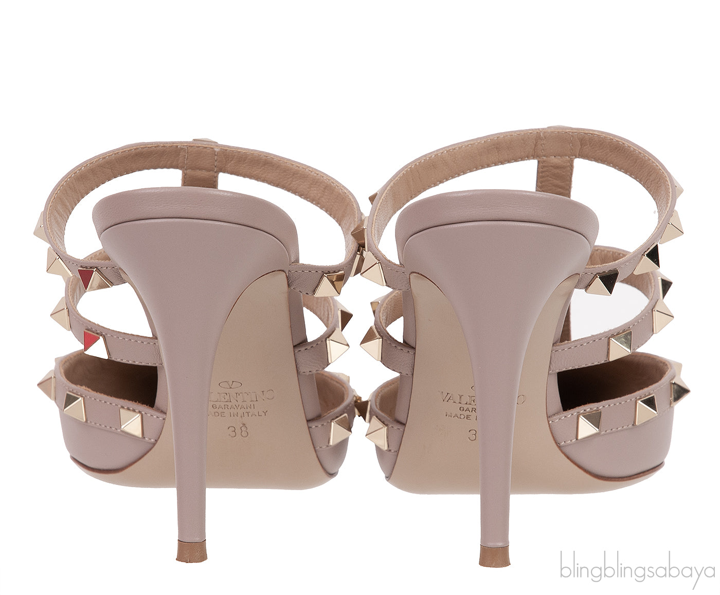 Nude Matte Rockstud Pointed Toe Mule
