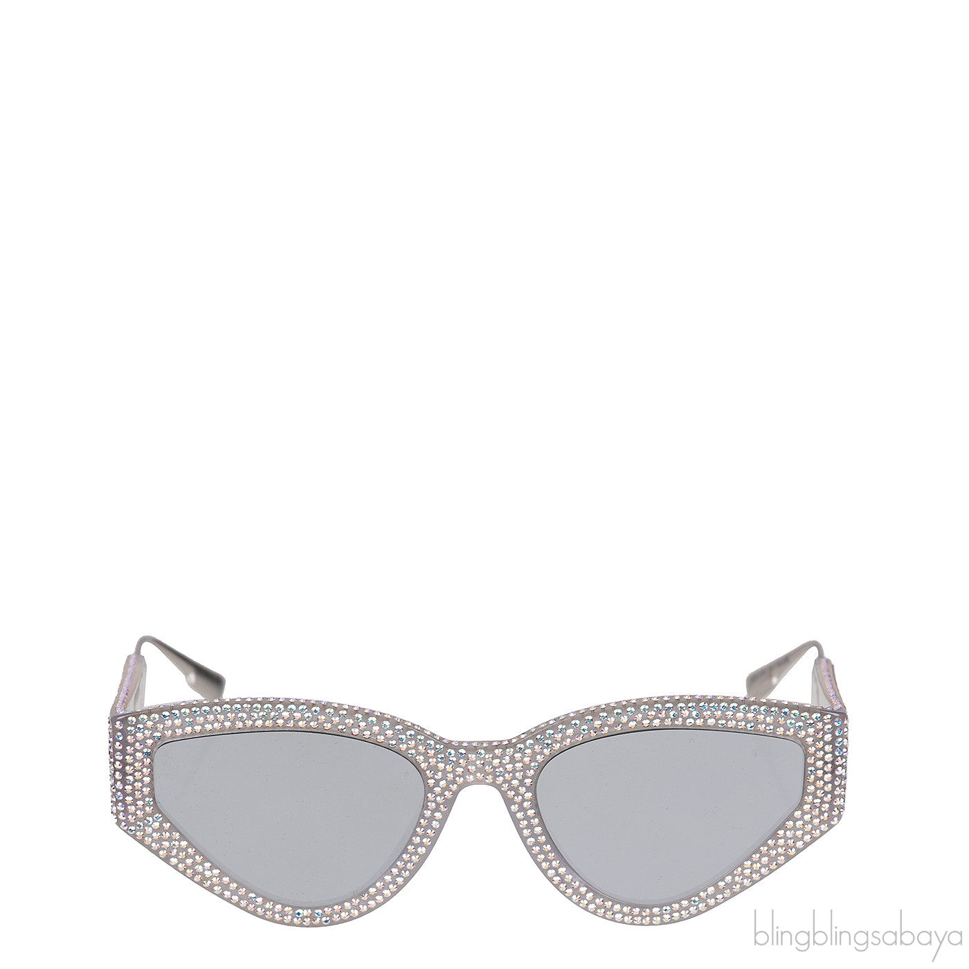 CatStyleDior 1S Silver Crystal Sunglasses
