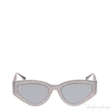 CatStyleDior 1S Silver Crystal Sunglasses